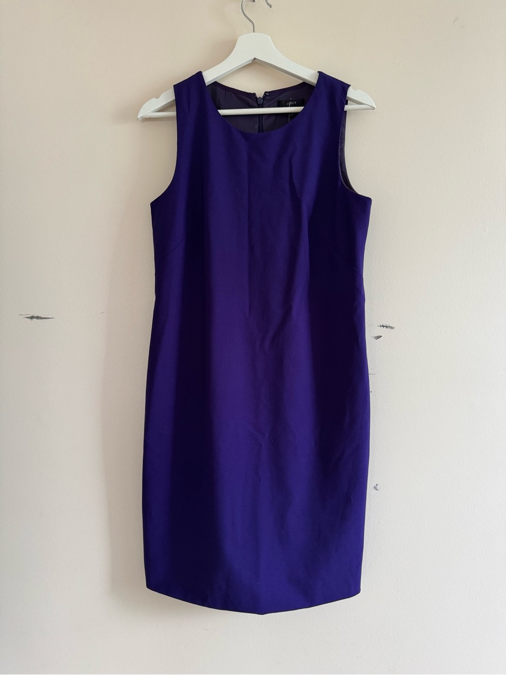 J. Crew Deep Purple Sleeveless Sheath Dress